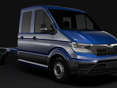 MAN TGE Chassi DoubleCab L2 2017 3D model