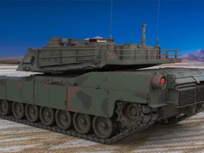Tank M1 Abrams Camouflage  3D model