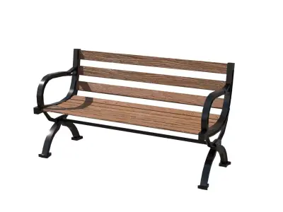Wooden Bench 3D Model Low-poly 3D model purchase