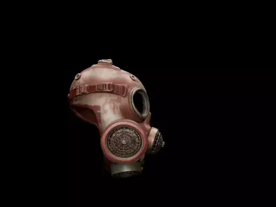 Rusty Gas Mask 3D Model Low-poly 3D model