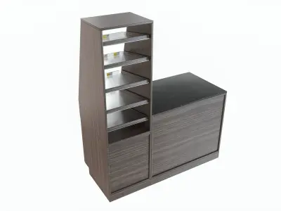 Coffee station bar cabinet commercial industrial 3D model