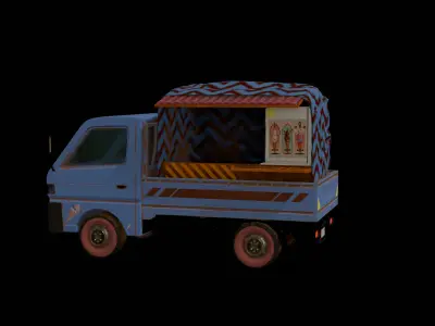 Charming Vintage Store Truck 3D model