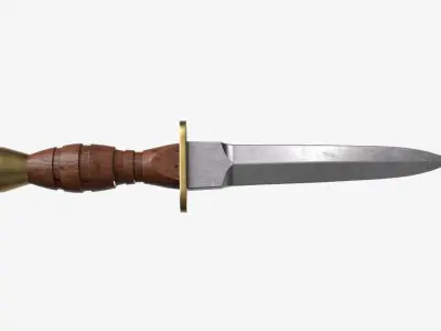 Florin Knife WW2 worn Low-poly 3D model