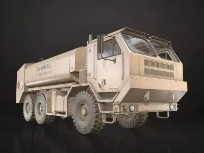 Military Truck V1 - Tanker Low-poly 3D model