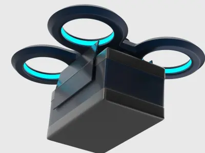 Package Delivery Sci Fi Drone 3D model