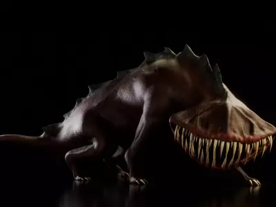 Realistic Eyeless Dog 3D model