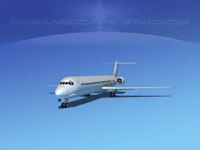 McDonnell Douglas MD-90 LP SS Low-poly 3D model