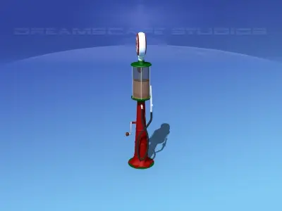 1920s era Texaco Gas Pump 3D model