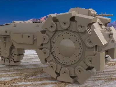 Alkett VsKfz 617 Minenrumer Clay Vray  3D model