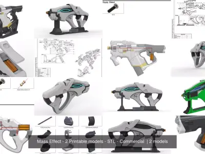 Mass Effect - 2 Printable models - STL - Commercial 3D Model Collection