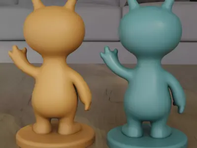 Cute Alien Desk Companion 3D Print Model STL 3D print model