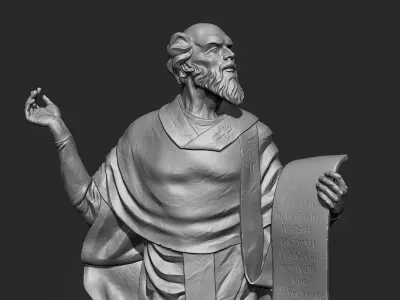 Ancient Sage statue 3d-print model 3D print model