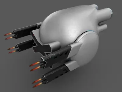 Sci-Fi Drone Game Ready Low-poly 3D model
