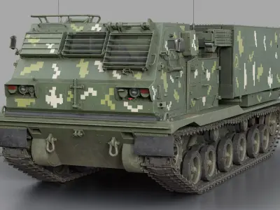 M270 MLRS Low-poly 3D model 3D model