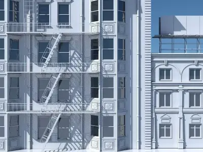 Commercial Building Facade 05 3D model