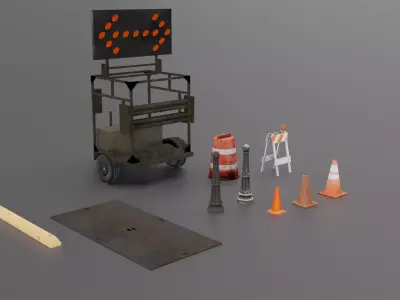 City Bumps Part 2 Low-poly 3D model