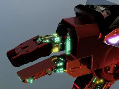 MECHANICAL SCIFI OSTRICH 3D model