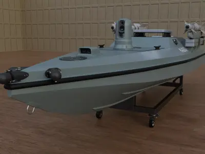 Magura V5 Naval Drone Unmanned Surface Vehicle Low-poly 3D model