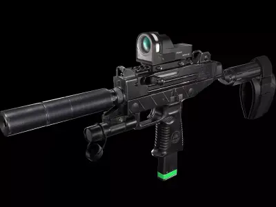 UZI PRO Low-poly 3D model