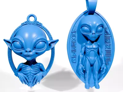 Aliens Pendants 2 3D print model