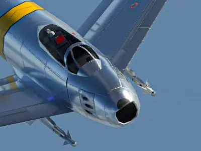 North American F-86F Sabre USAF Low-poly 3D model
