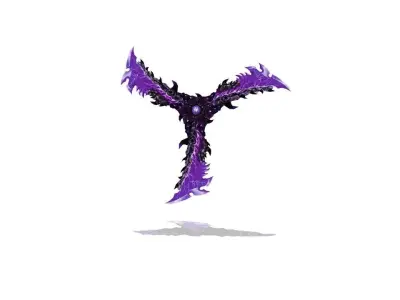 Frozen Bone Chakram Low-poly 3D model