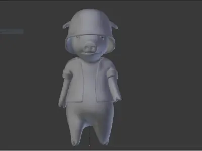 Mr Pig Base Mesh Free low-poly 3D model