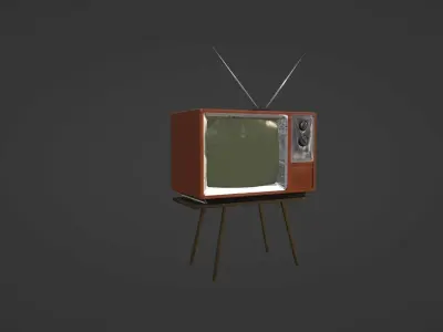 Old TV Free low-poly 3D model