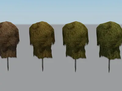 Historic hay rack Low-poly 3D model