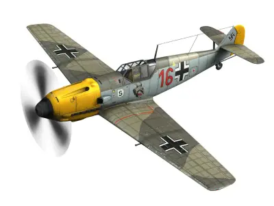 Messerschmitt - BF-109 E - Red 16 3D model
