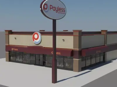 Payless Shoe Store Low-poly 3D model