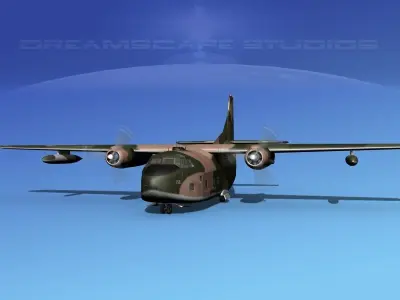 Fairchild C-123B Provider Venuazuela AF 3D model