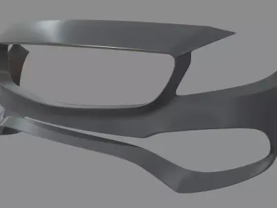 Front Bumper Mercedes Benz Low-poly 3D model