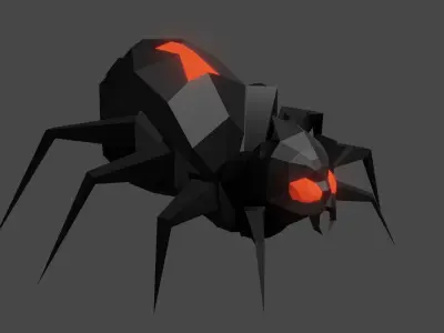 Black Widow Low-poly 3D model
