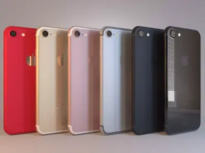 Apple iPhone 7 on All Color 3D model