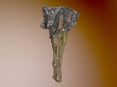 Primitive Mace Free low-poly 3D model