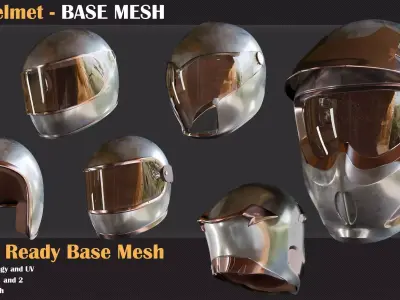 25 Helmet Base Mesh - VOL 07 3D model
