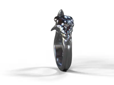 High-Quality 3D Ring Jet Model Low-poly 3D model