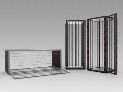 Medieval cages 3D model