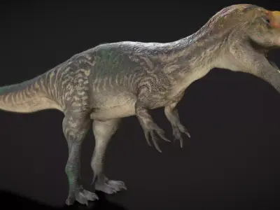 Eustreptospondylus The Well-Curved Vertebrae Hunter Low-poly 3D model