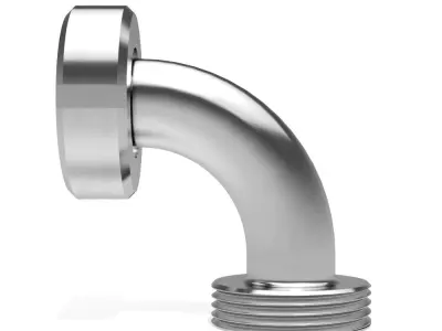 Hygienic Bends 90 degrees - DIN11851 Female x Male Ends Free 3D model