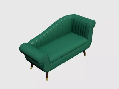 Modern Straight Sofa 3D Model Upholstered Seating to Interior 06 Free 3D model