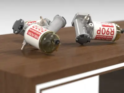 Parker Racor Diesel Filter 790R10 - R90P Low-poly 3D model