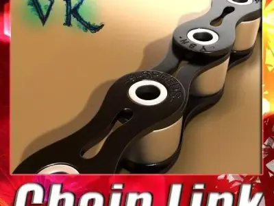 Bicycle Chain Link High res 3D model