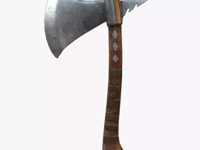 Tomahawk Axe Low-poly 3D model