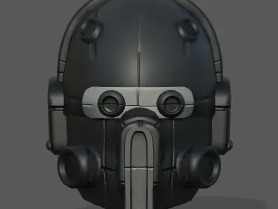 Helmet military combat soldier armor Low-poly 3D model