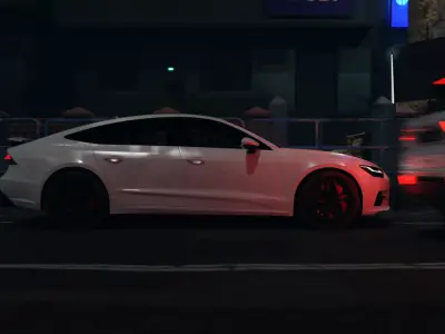 night car scene Free 3D model