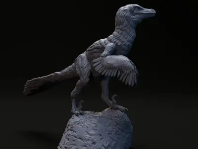 Velociraptor looking 1-20 FREE model pre-supported Free 3D print model