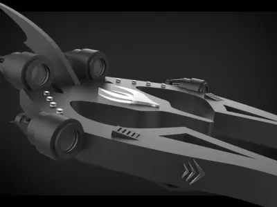 Spaceship Fighter Low-poly 3D model