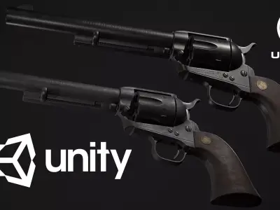 ColtSAA revolver Low-poly 3D model